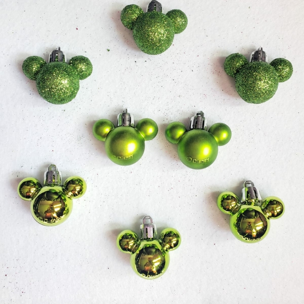Disney Mickey Mini Xmas tree ornaments Green